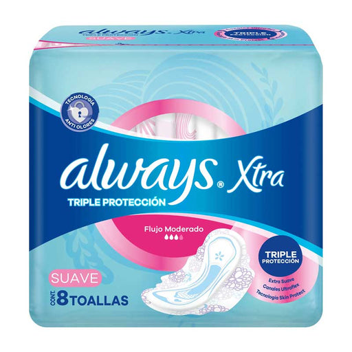 Almays Toallas Femeninas Triple Accion Suave - 8un