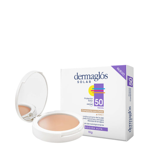 DERMAGLOS SOLAR FPS 50 CREMA COMPACTA TONO 1