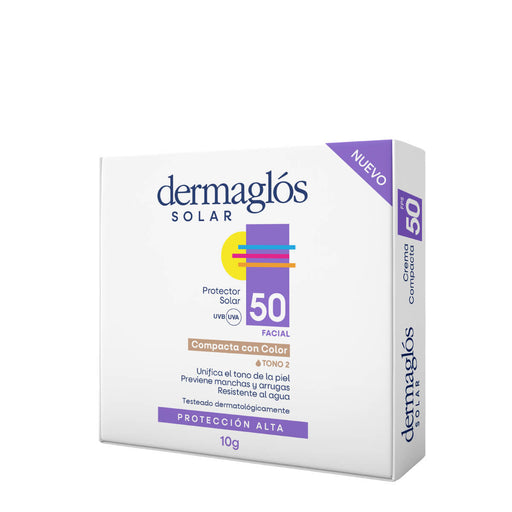 DERMAGLOS SOLAR FPS 50 CREMA COMPACTO TONO 2