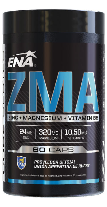 ENA ZMA - Zinc, Magnesio y Vitamina B6 - 60 Capsulas