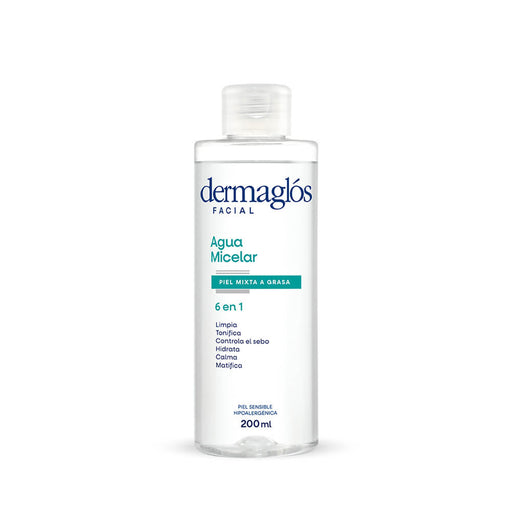 Dermaglós Facial Agua Micelar Piel Mixta a Grasa 200ml