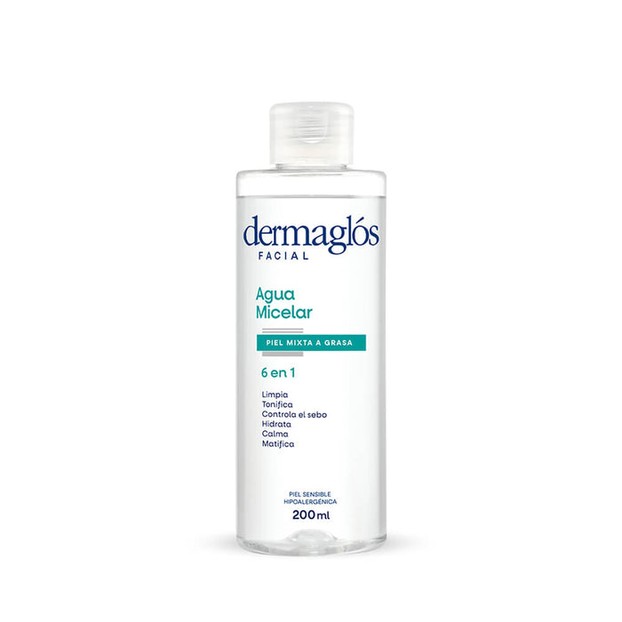 Dermaglós Facial Agua Micelar Piel Mixta a Grasa 200ml