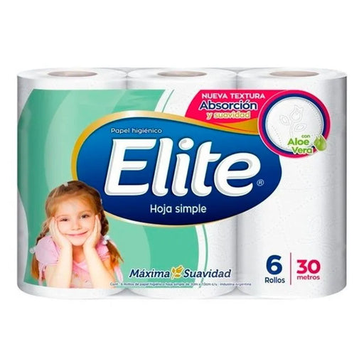 Elite Papel Higiénico x6unid Hoja Simple