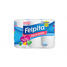 Felpita papel higienico 6 rollos hoja simple 