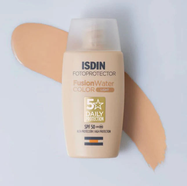 Isdin Fotoprotector Fusion Water Color light Fps 50+ X 50 Ml - Oil Control - Tono light