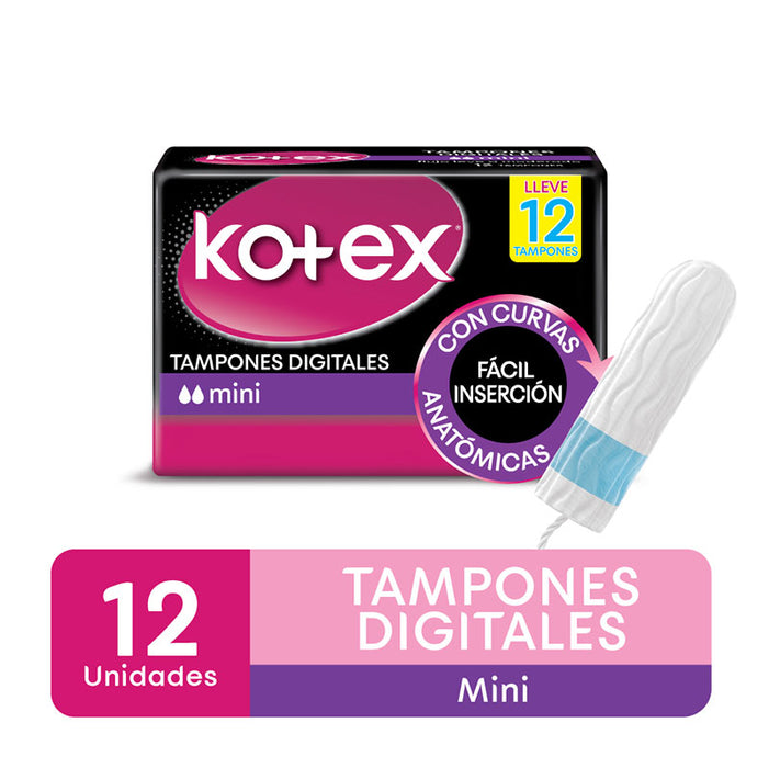 Kotex Tampones Digitales Mini -x12Uid