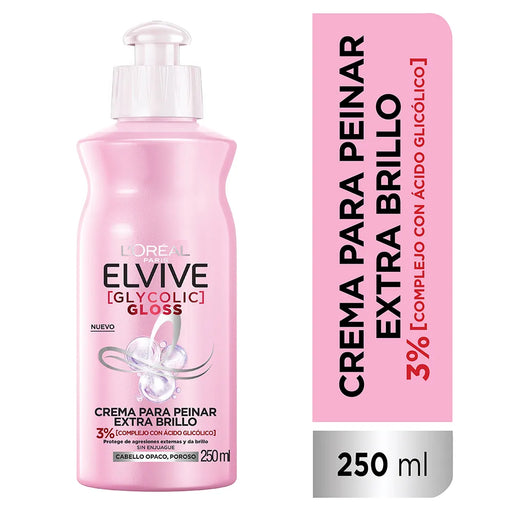 Loreal Elvive Glycolic Gloss Crema Para Peinar x250ml