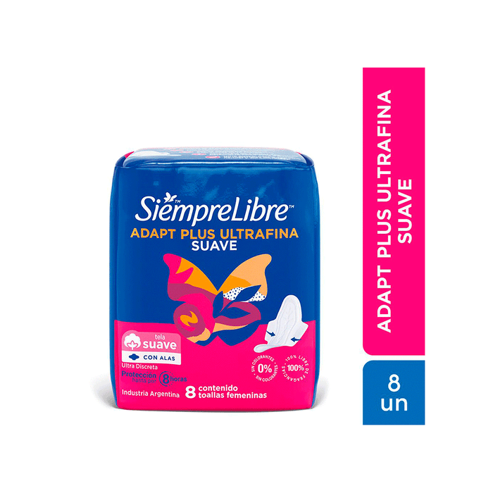 Siempre Libre Toallas Femeninas Adapt Plus Ultrafina x8uni
