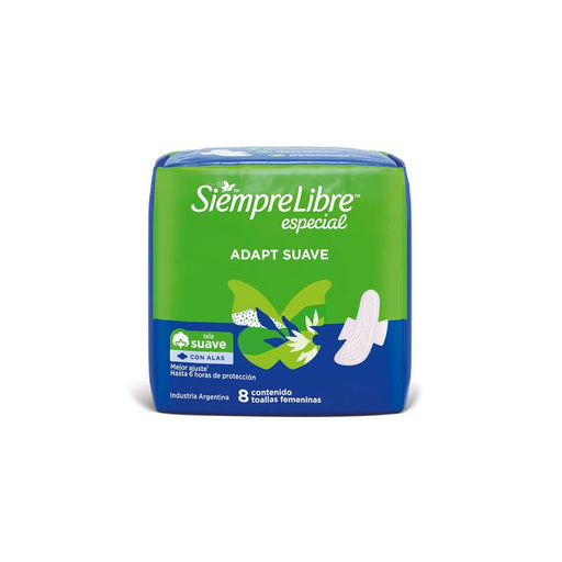 Siempre Libre Toallas Femeninas Especial Adapt Suave x8Unid