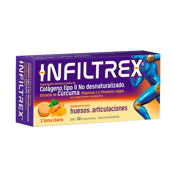 Infiltrex colageno tipo II x 30 comprimidos.