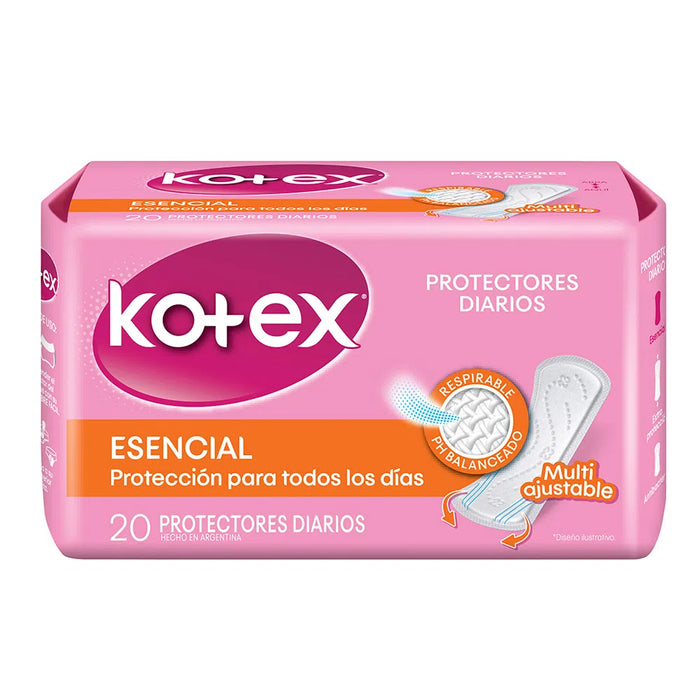 Kotex protectores diarios escencial 20 unidades