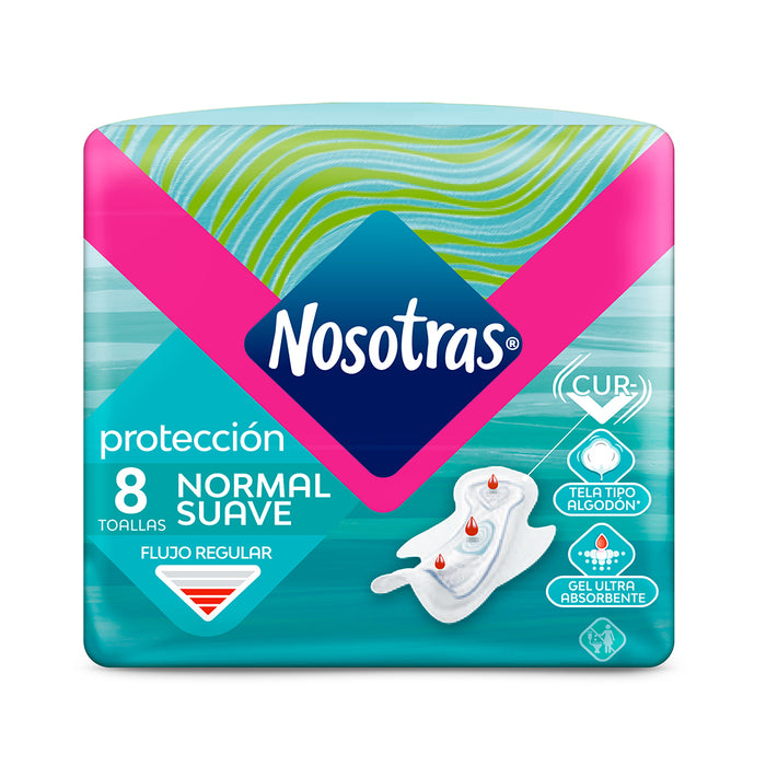 Toallitas Nosotras Protección normal suave x 8