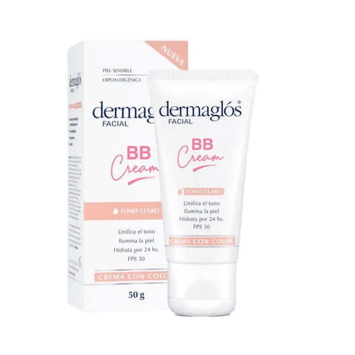Dermaglos Facial Bb Cream Fps 30 - Tono Claro - 50 Gr