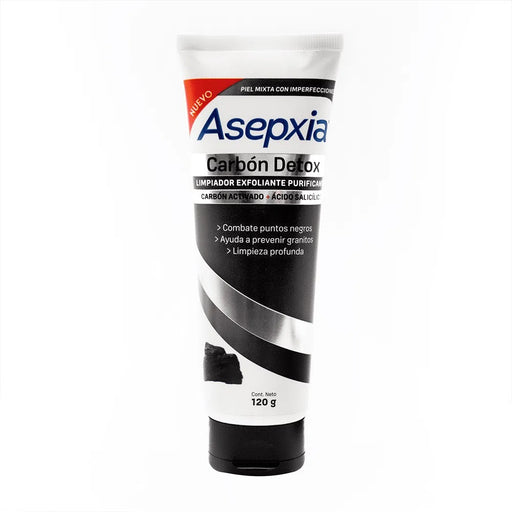 Asepxia Limpiador Exfoliante Carbon Detox 120gr