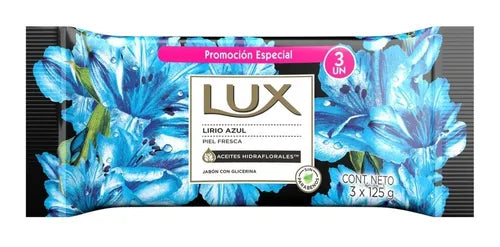 Lux botanicals lirio azul piel fresca jabón con glicerina x 3