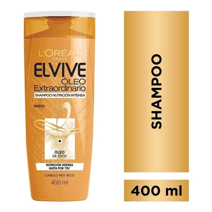 Loreal Elvive Óleo Extraordinario Shampoo Nutrición Intensa 400 ml
