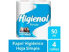 Higienol Papel Higienico Rinde Mas 4 rollos de 50m