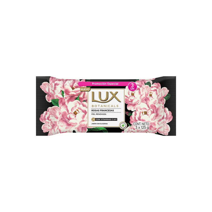 Lux rosas francesas piel renovada jabón con glicerina x 3