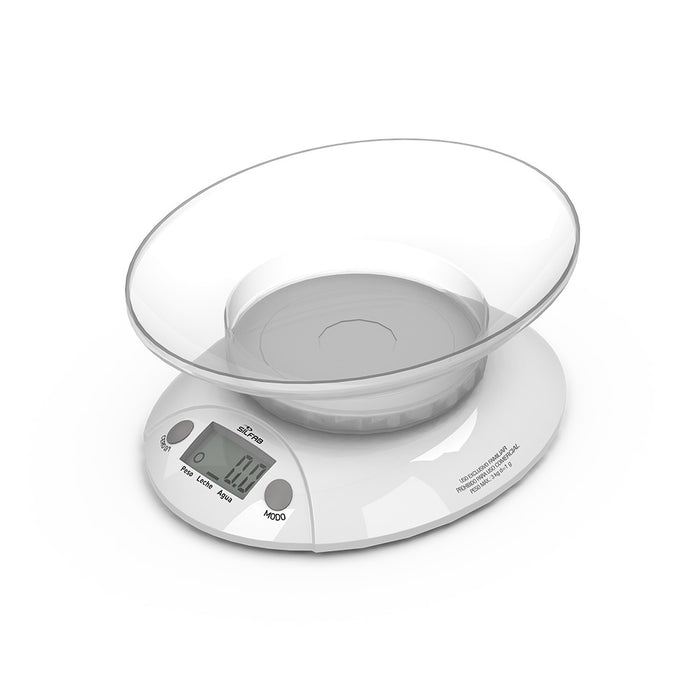 Silfab balanza de cocina super compactcon recipiente encastrable