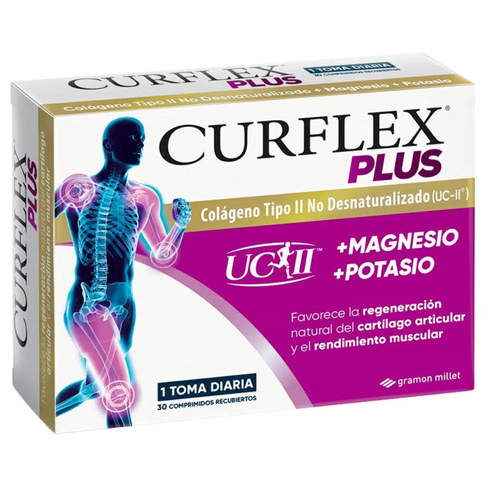 Curflex plus colágeno tipo ll magnesio y potasio 30 comprimidos