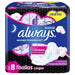 Toallita Femenina Always Nocturnas Proteccion Total Suave 8 Unidades