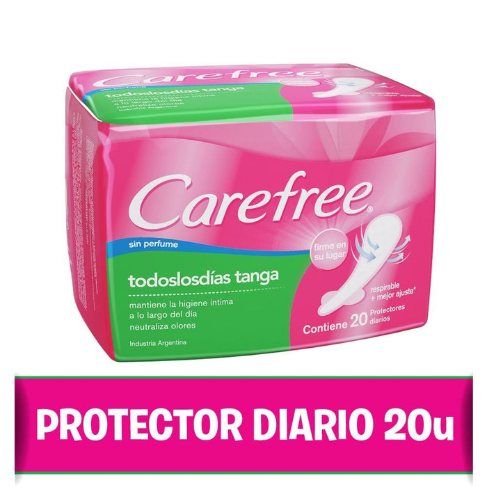 Carefree Protectores Diarios Todos Los Dias Tanga X 20 Un.