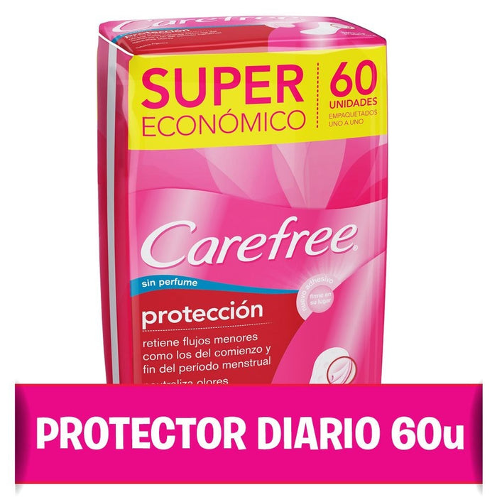 Carefree Protectores Diarios Proteccion Sin Perfume X 60 Un.