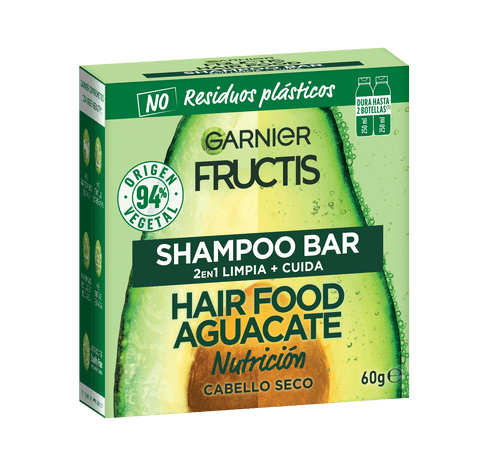 Garnier Fructis Shampoo Bar 2 en 1 + cuida Aguacate 60 g